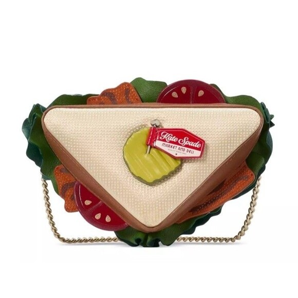 kate spade Handbags - Kate Spade Glamwich Sandwich Embellished Micro Crossbody Bag Purse Novelty NWT